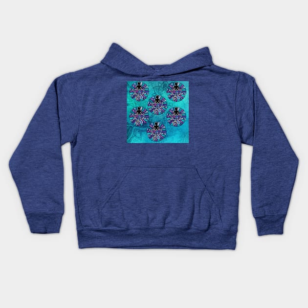 Buddha Sunrays print Kids Hoodie by artbyomega